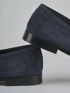 Mocassini camoscio blu