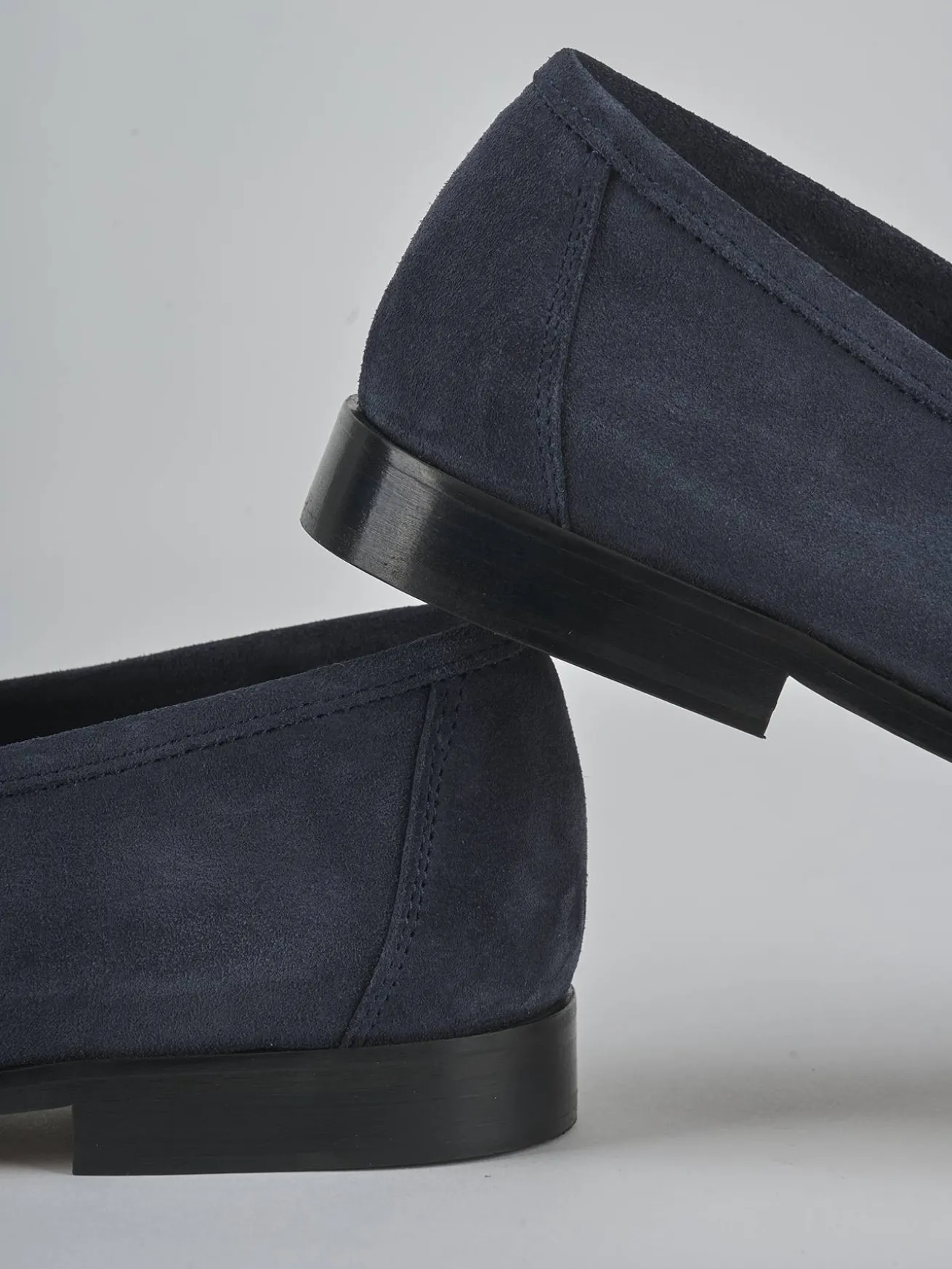 Mocassini camoscio blu