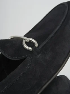 Mocassini camoscio blu