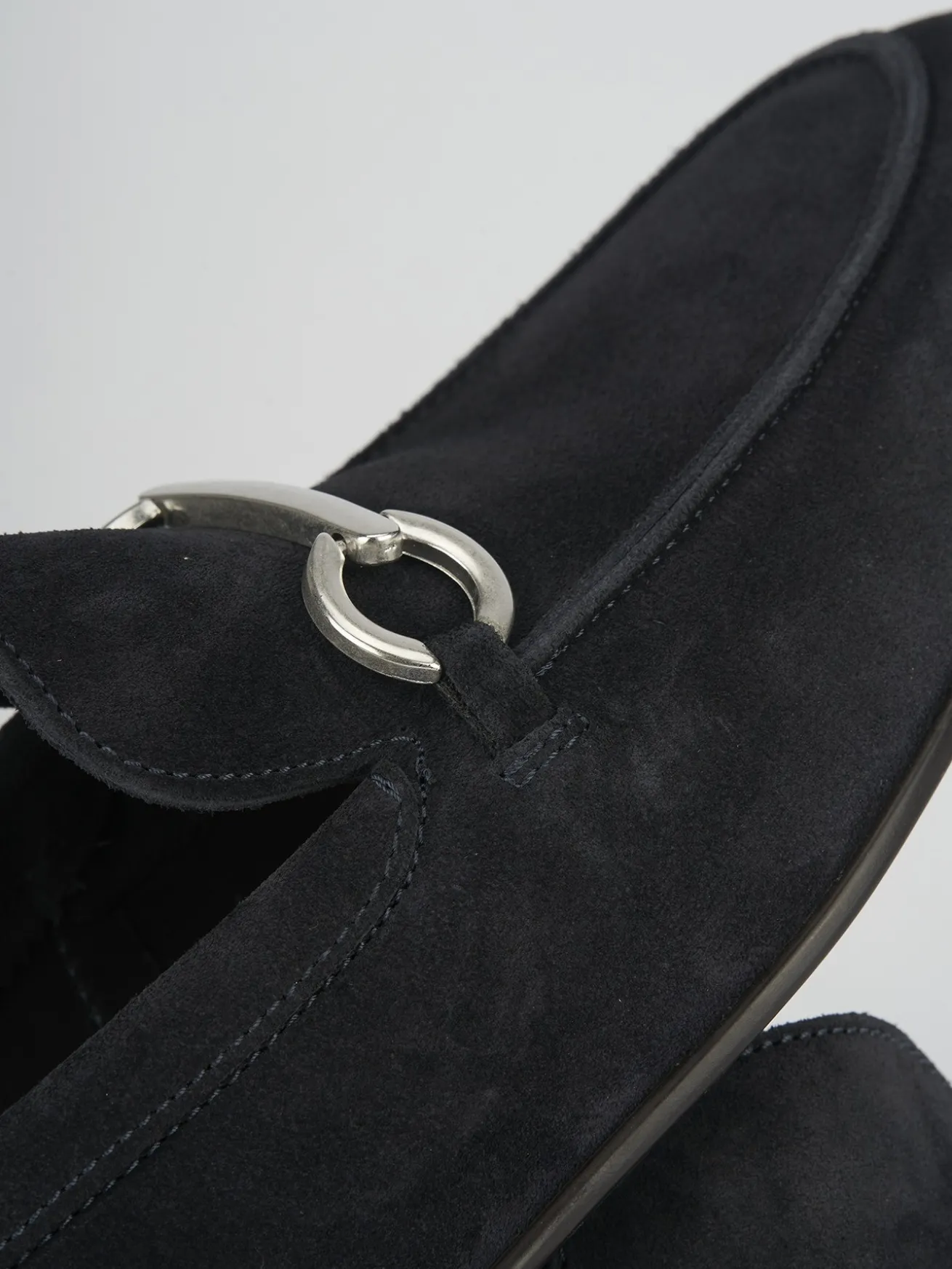 Mocassini camoscio blu