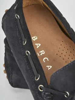 Mocassini camoscio blu