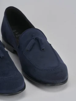 Mocassini camoscio blu