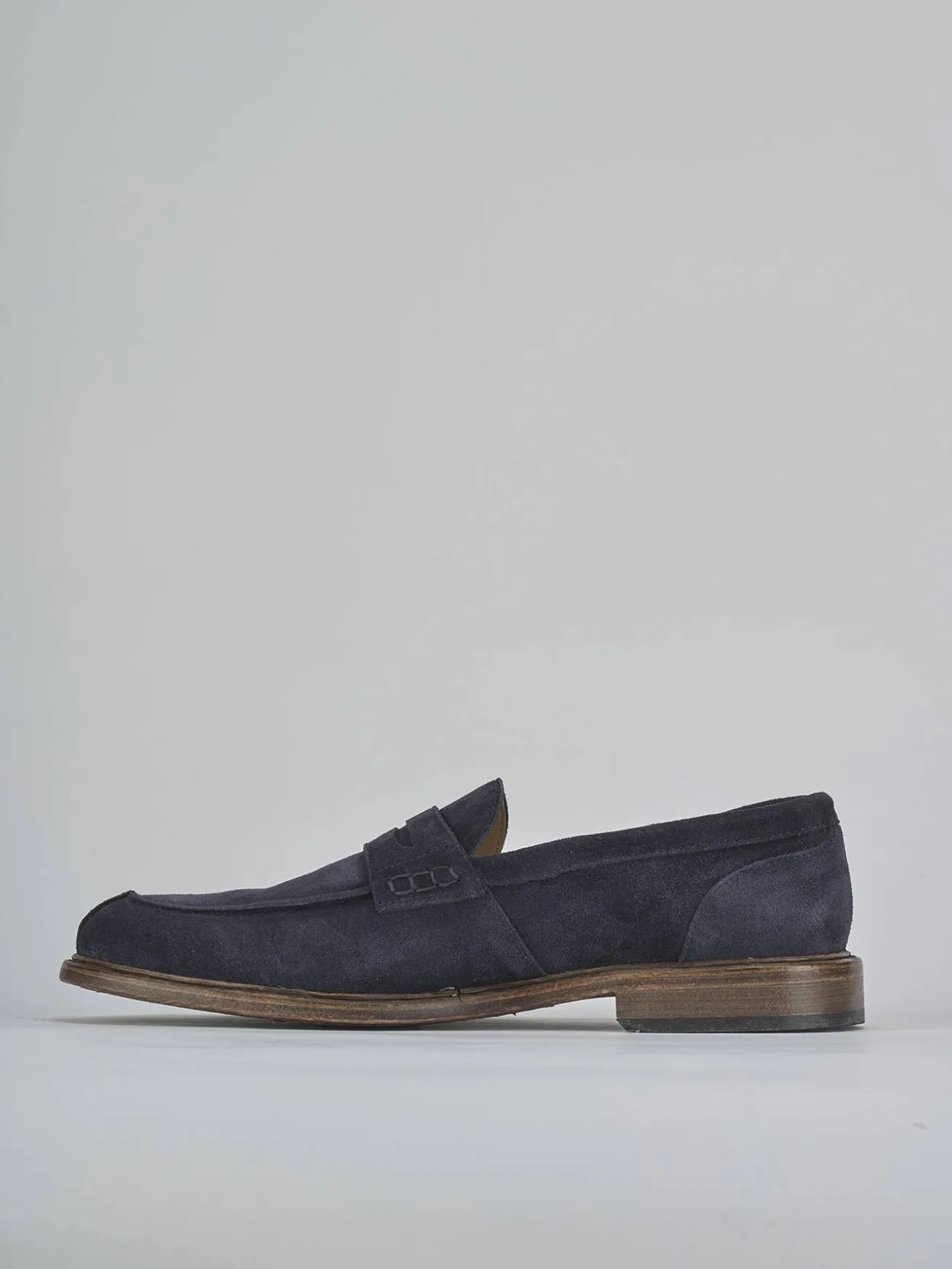 Mocassini camoscio blu