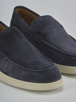 Mocassini camoscio blu