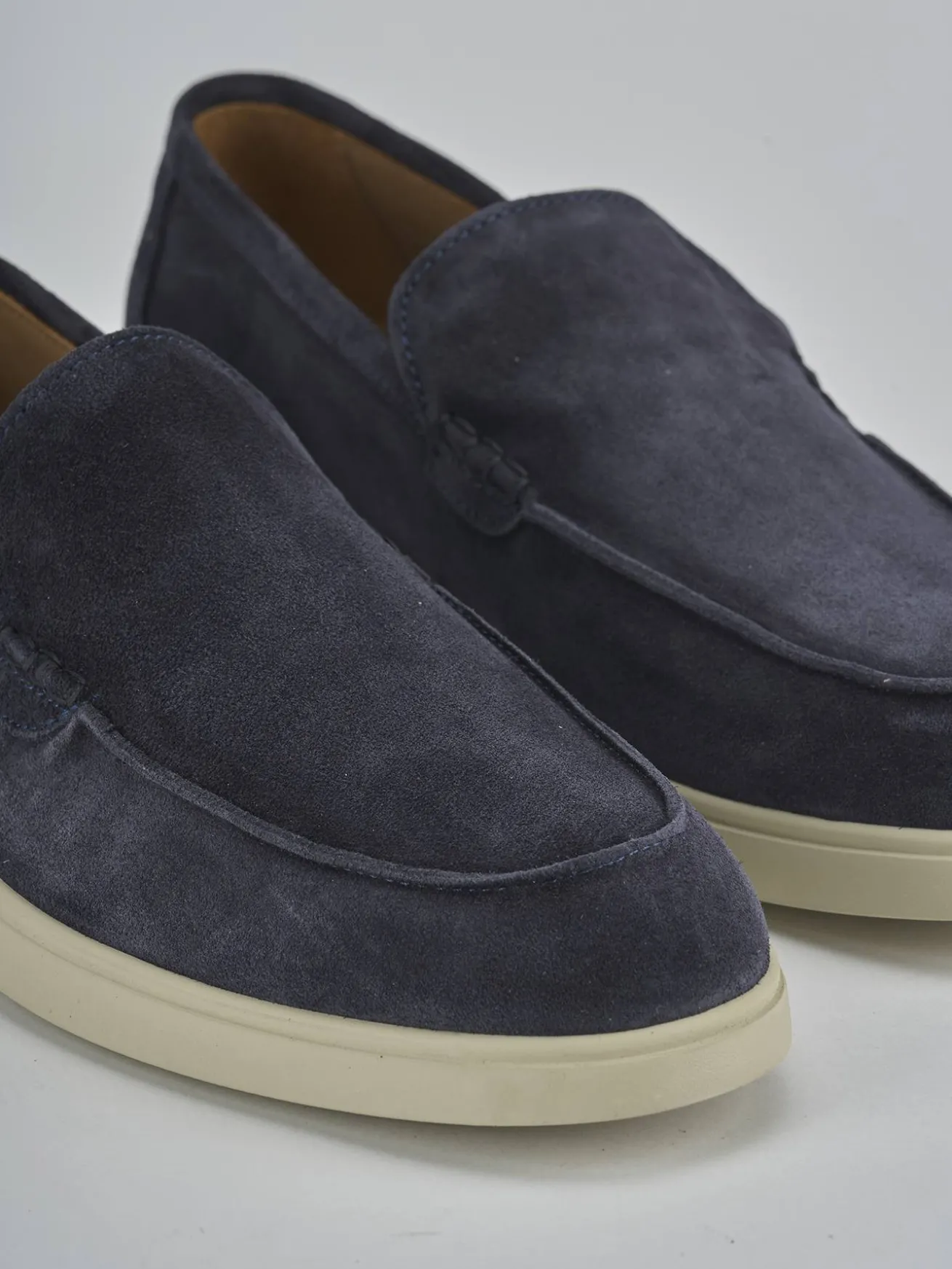 Mocassini camoscio blu