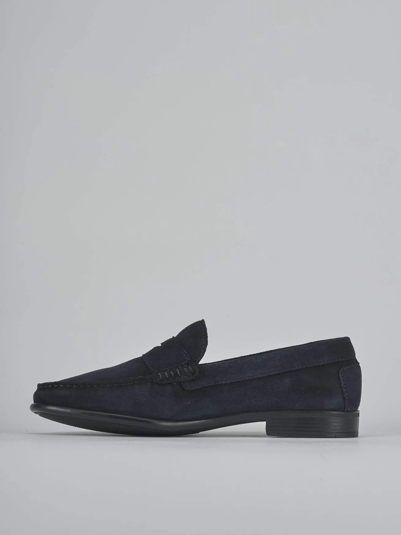 Mocassini camoscio blu