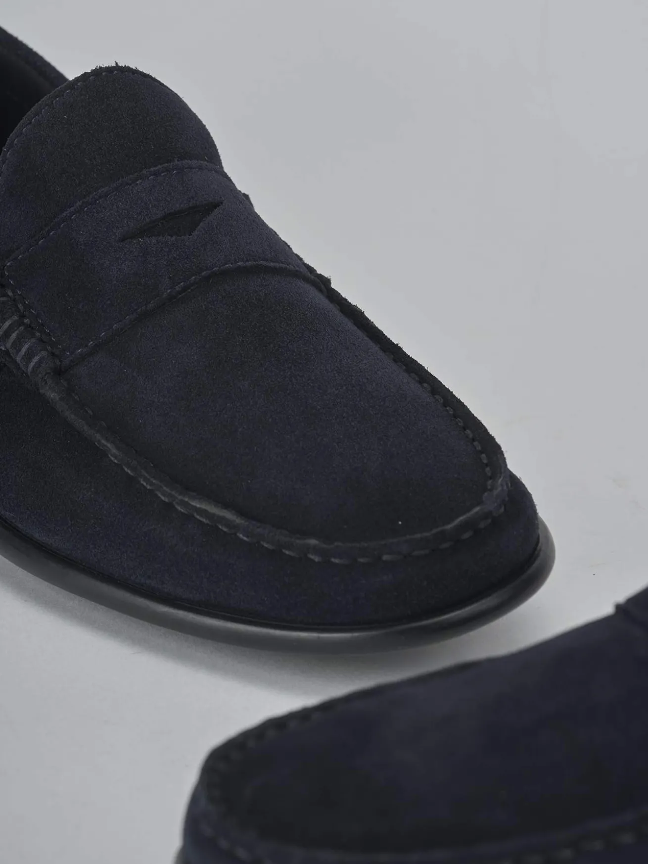 Mocassini camoscio blu