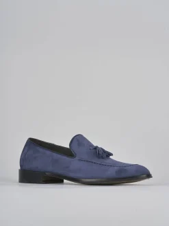 Mocassini camoscio blu