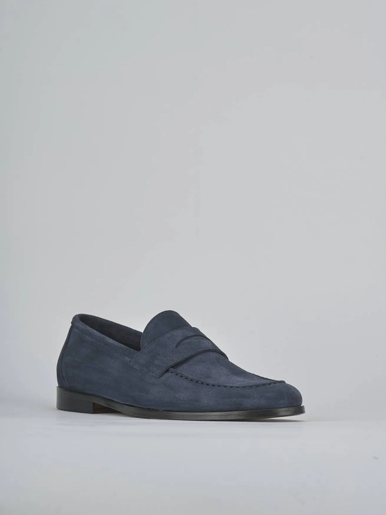 Mocassini camoscio blu