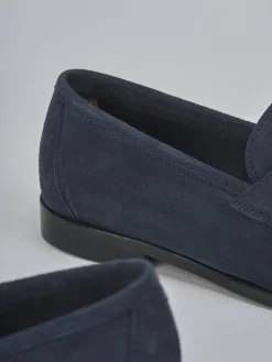 Mocassini camoscio blu