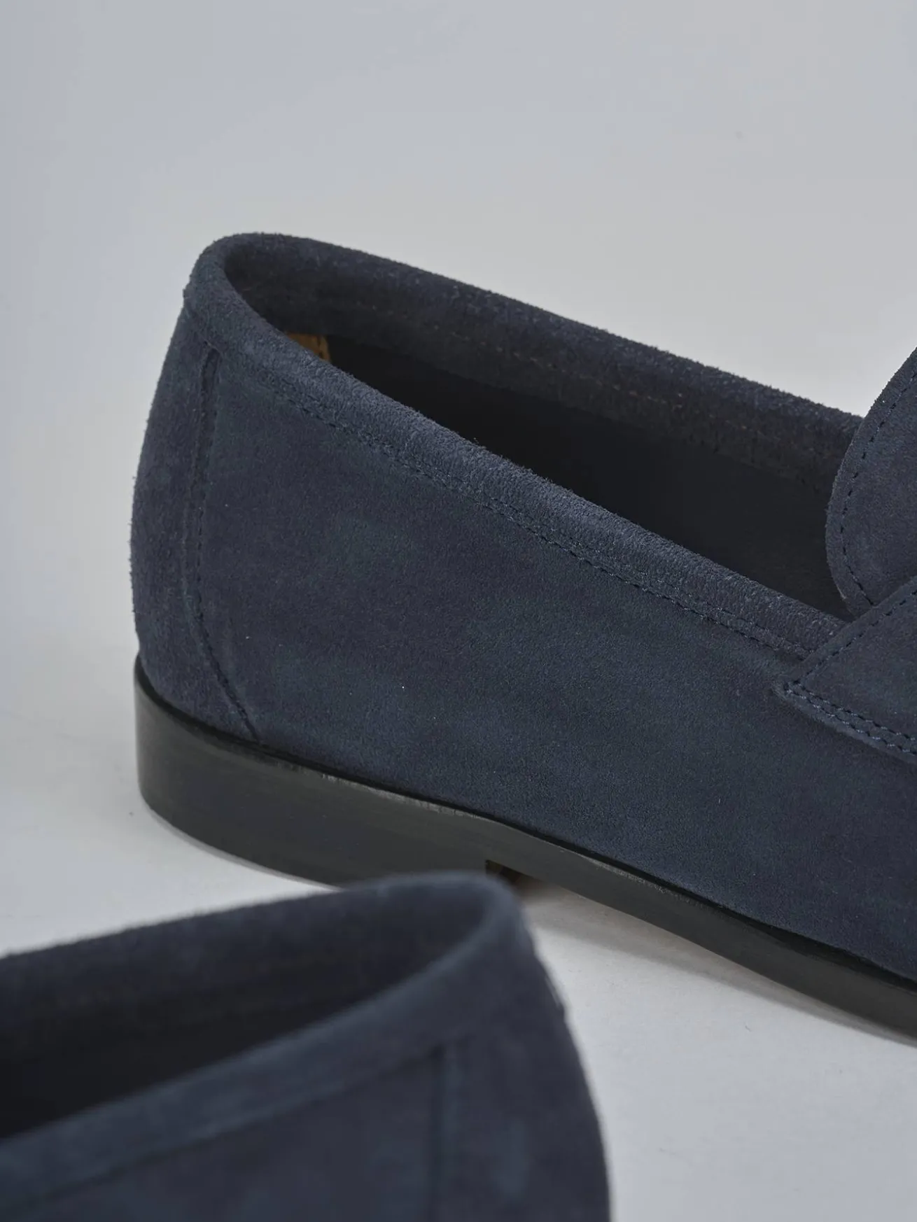 Mocassini camoscio blu