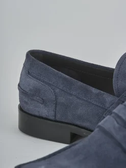 Mocassini camoscio blu