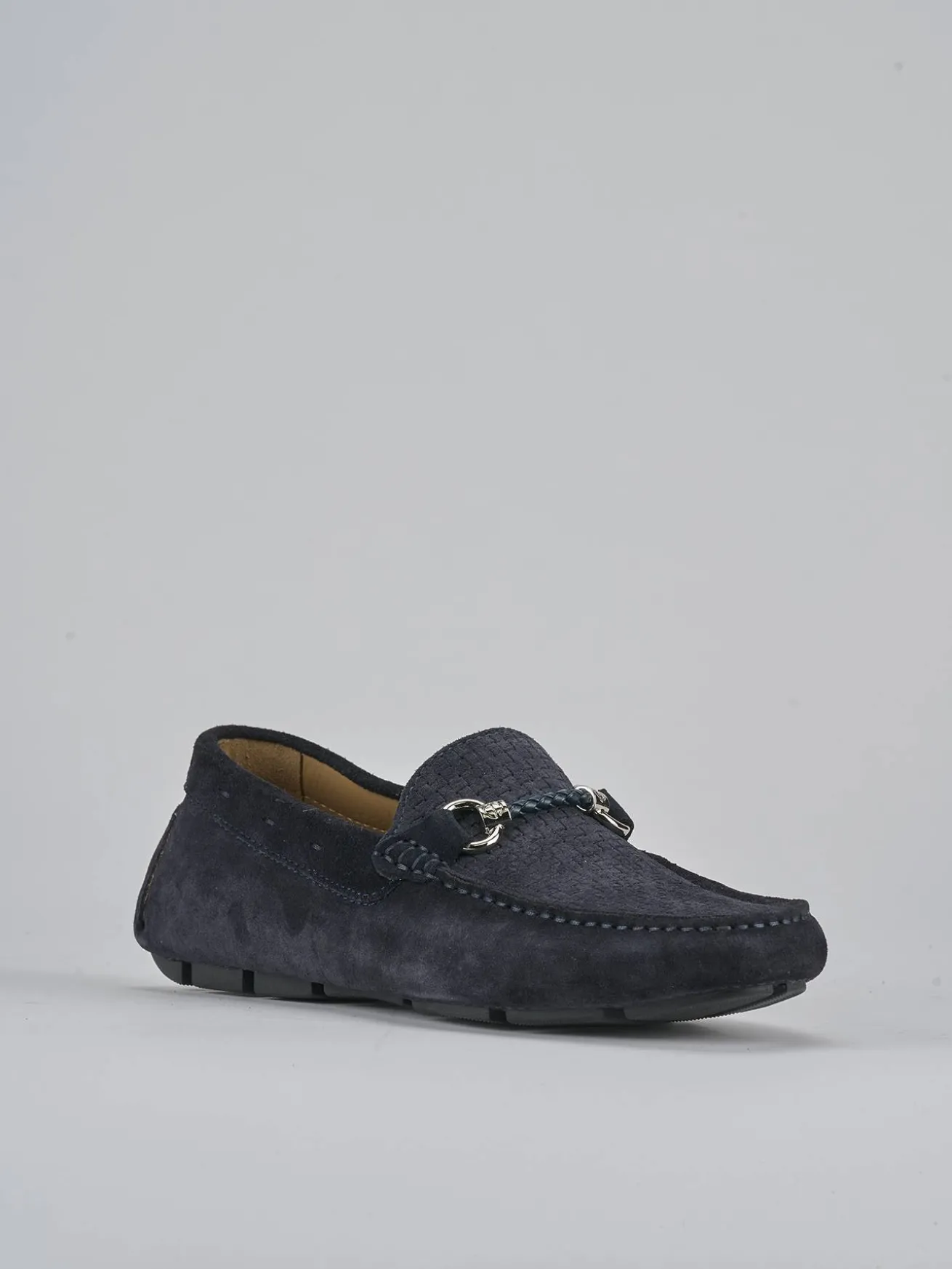 Mocassini camoscio blu