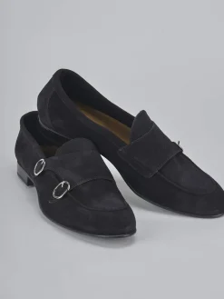 Mocassini camoscio blu