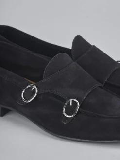 Mocassini camoscio blu