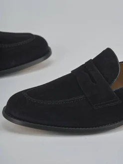 Mocassini camoscio blu