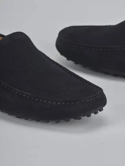 Mocassini camoscio blu