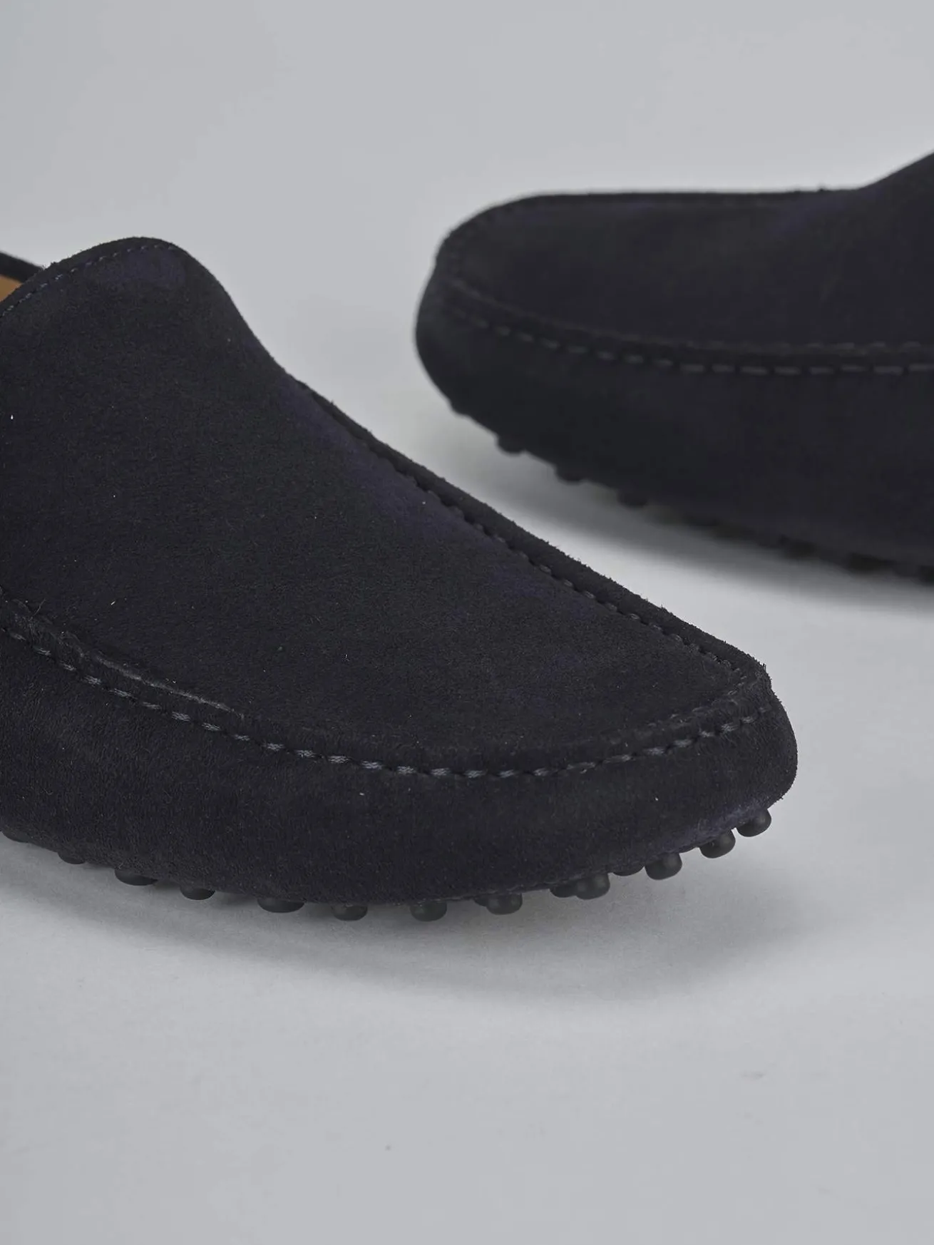 Mocassini camoscio blu