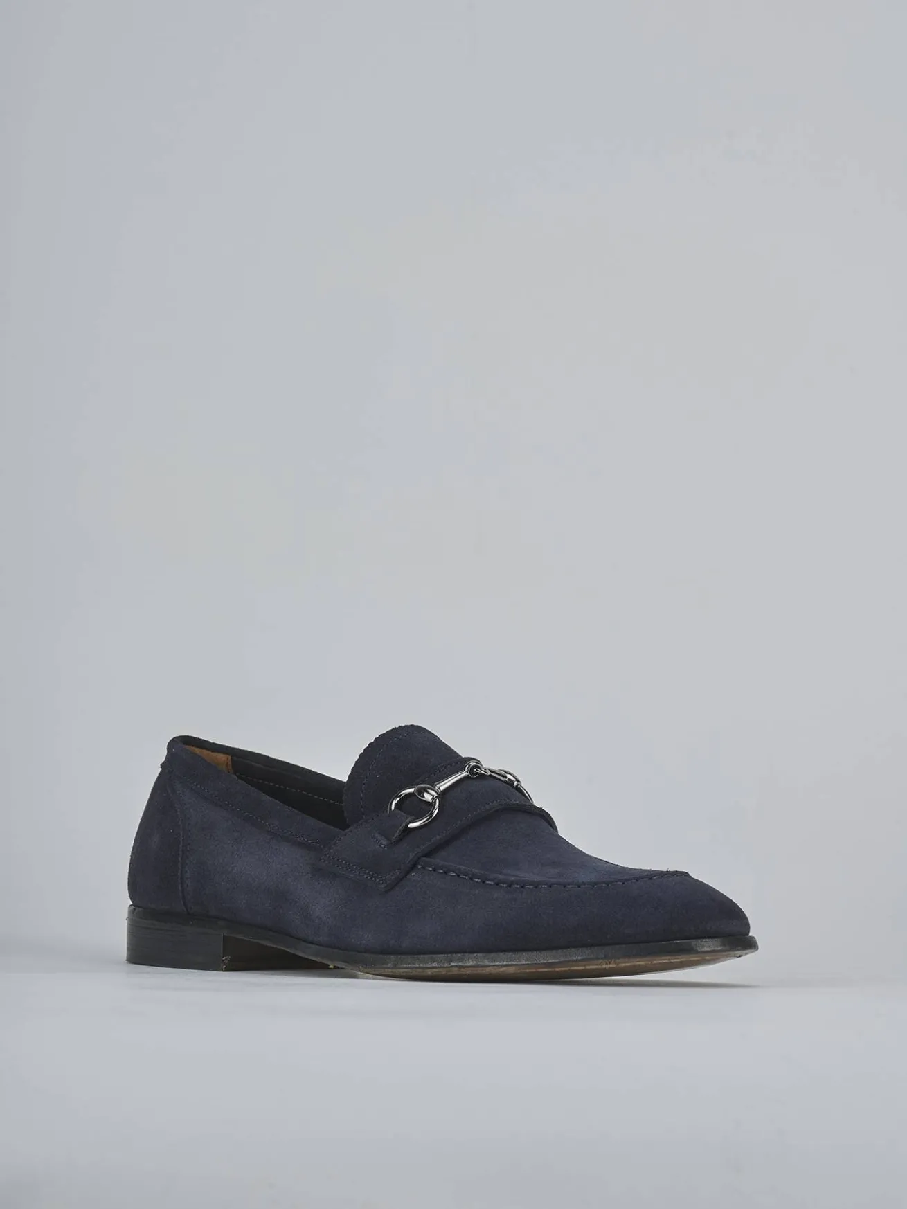 Mocassini camoscio blu