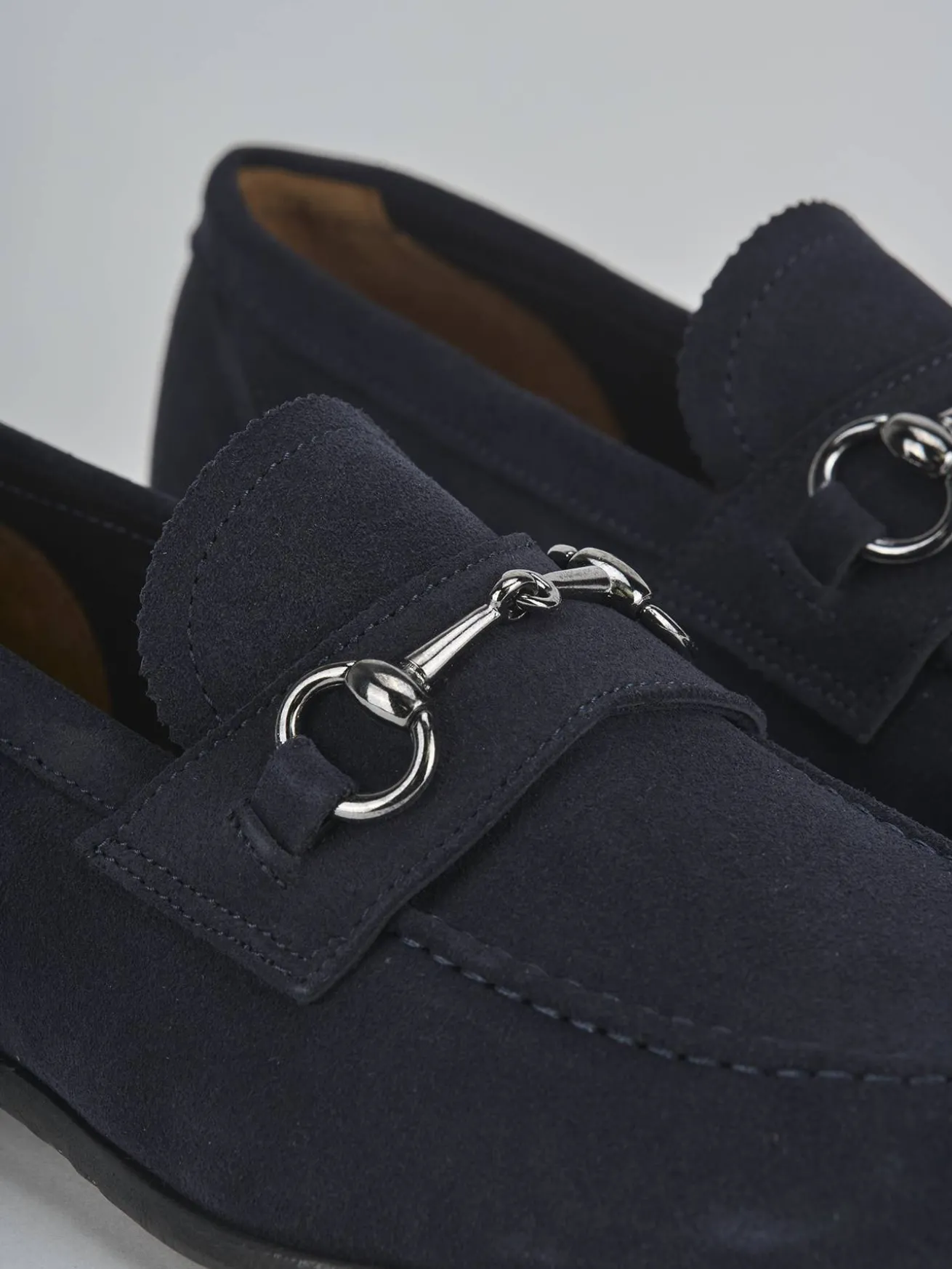 Mocassini camoscio blu