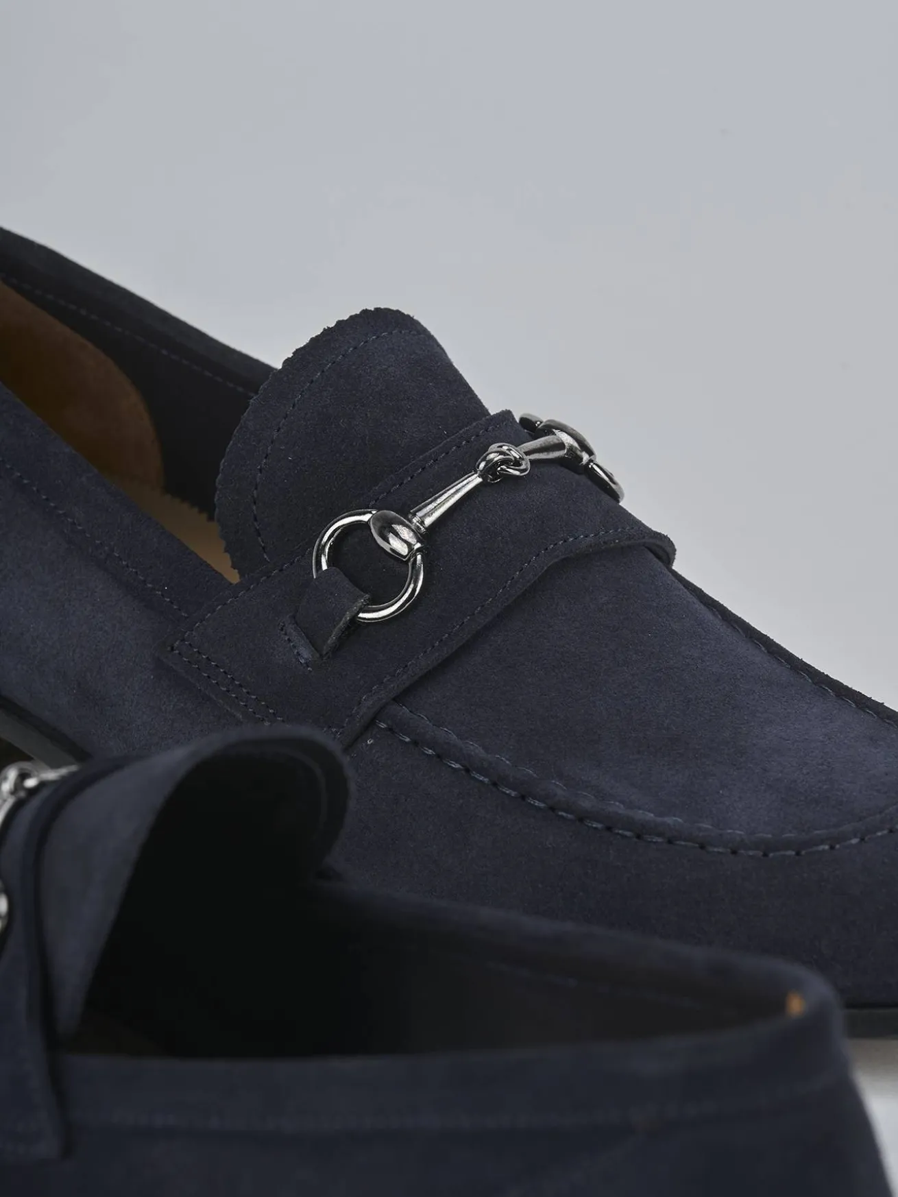 Mocassini camoscio blu