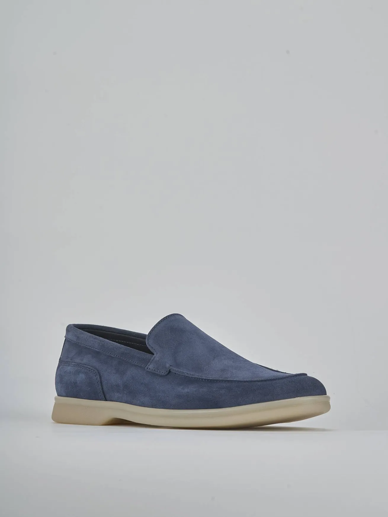 Mocassini camoscio blu