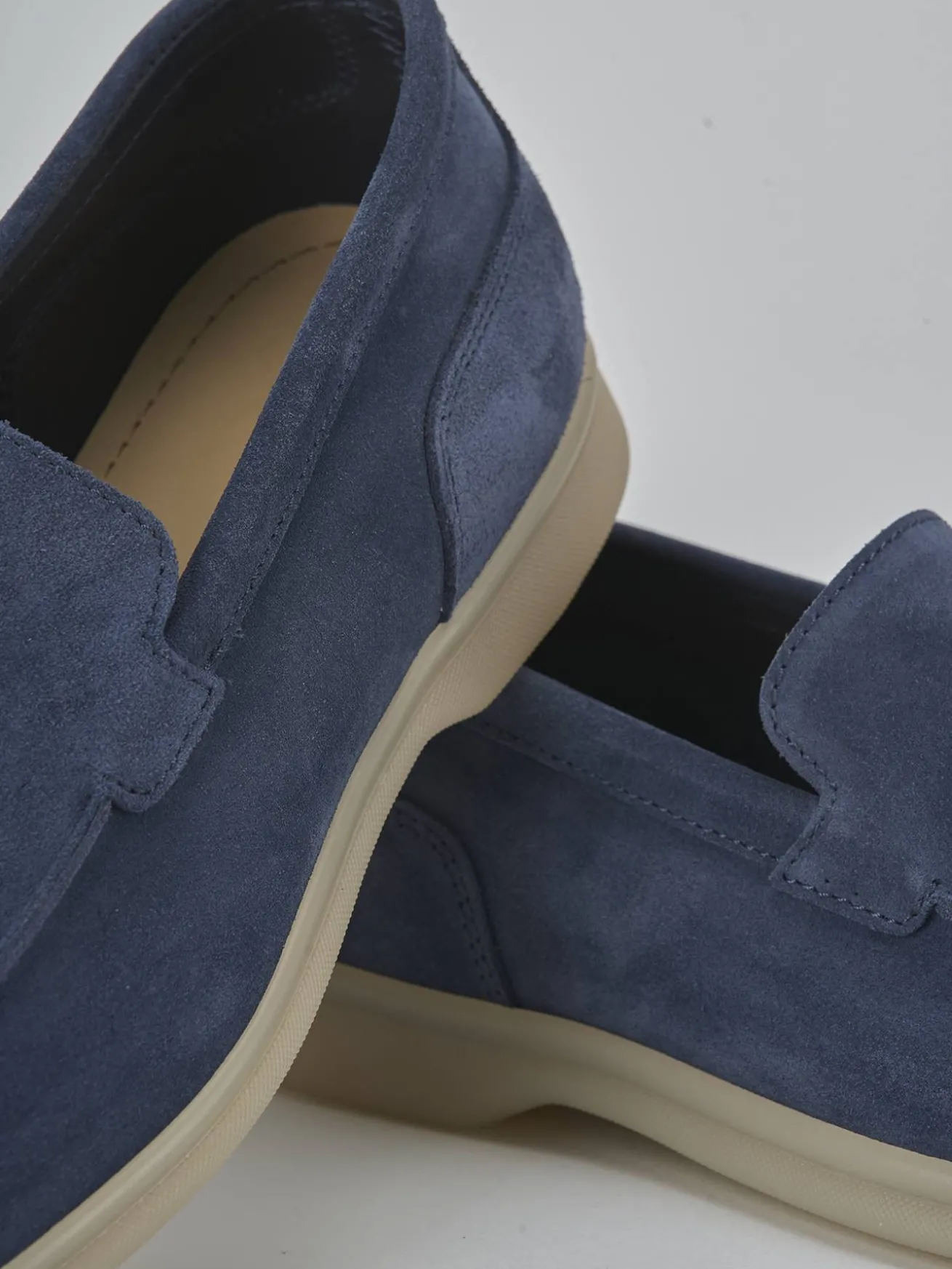 Mocassini camoscio blu