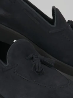 Mocassini camoscio blu