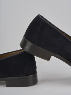 Mocassini camoscio blu