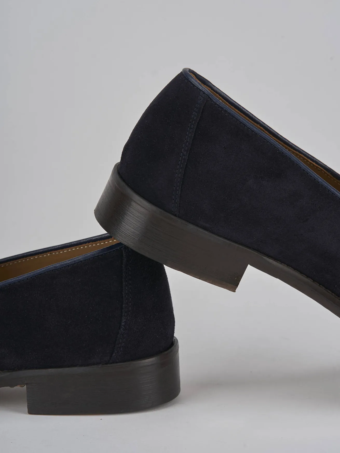 Mocassini camoscio blu