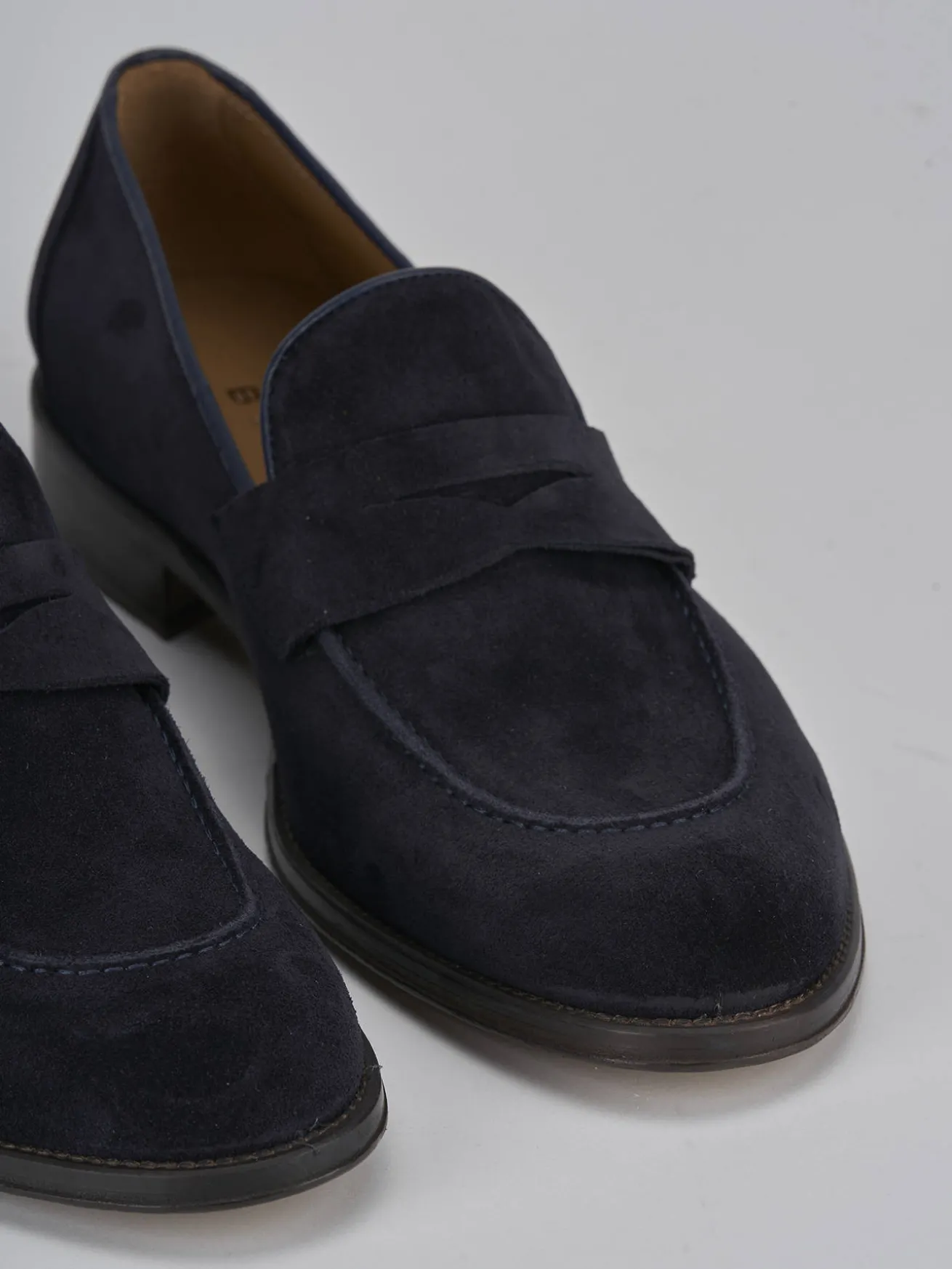 Mocassini camoscio blu