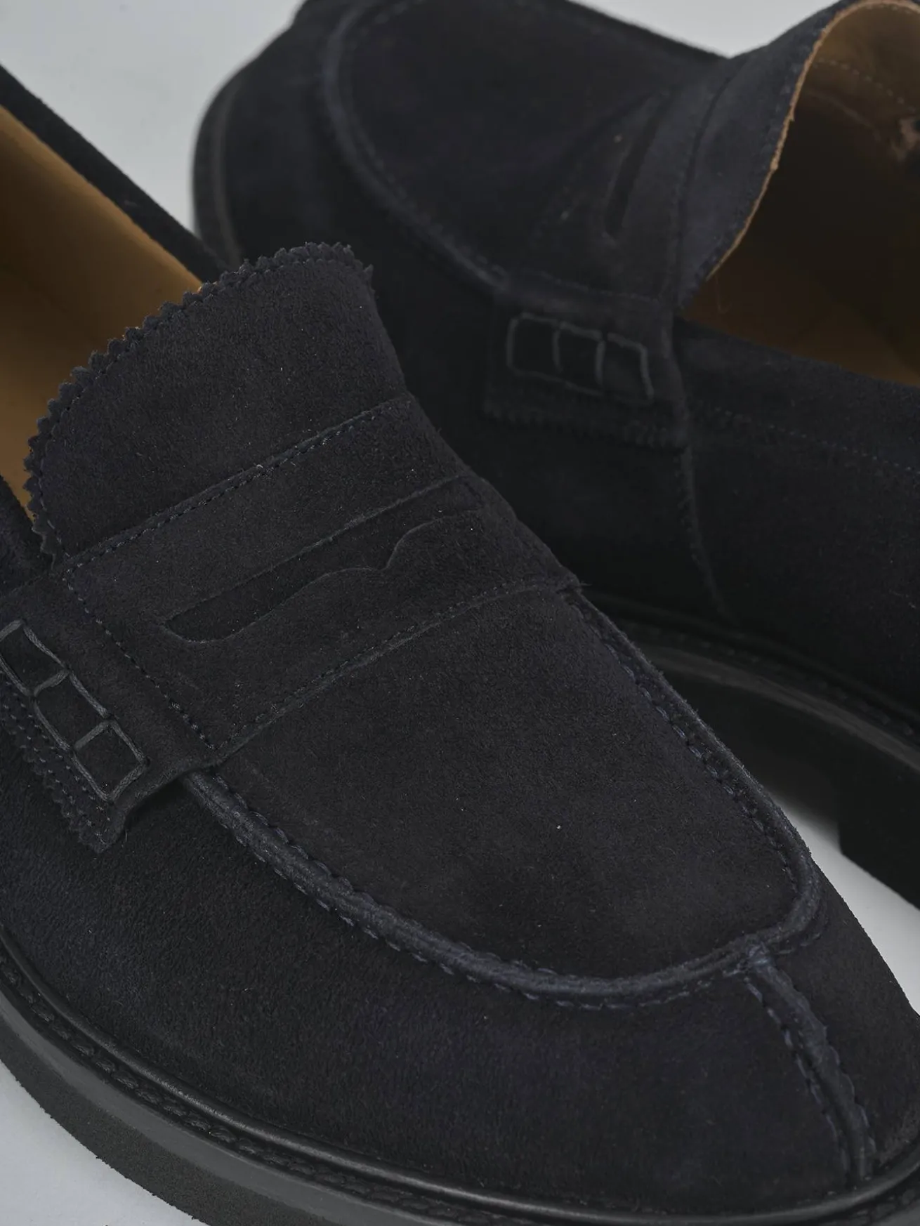 Mocassini camoscio blu