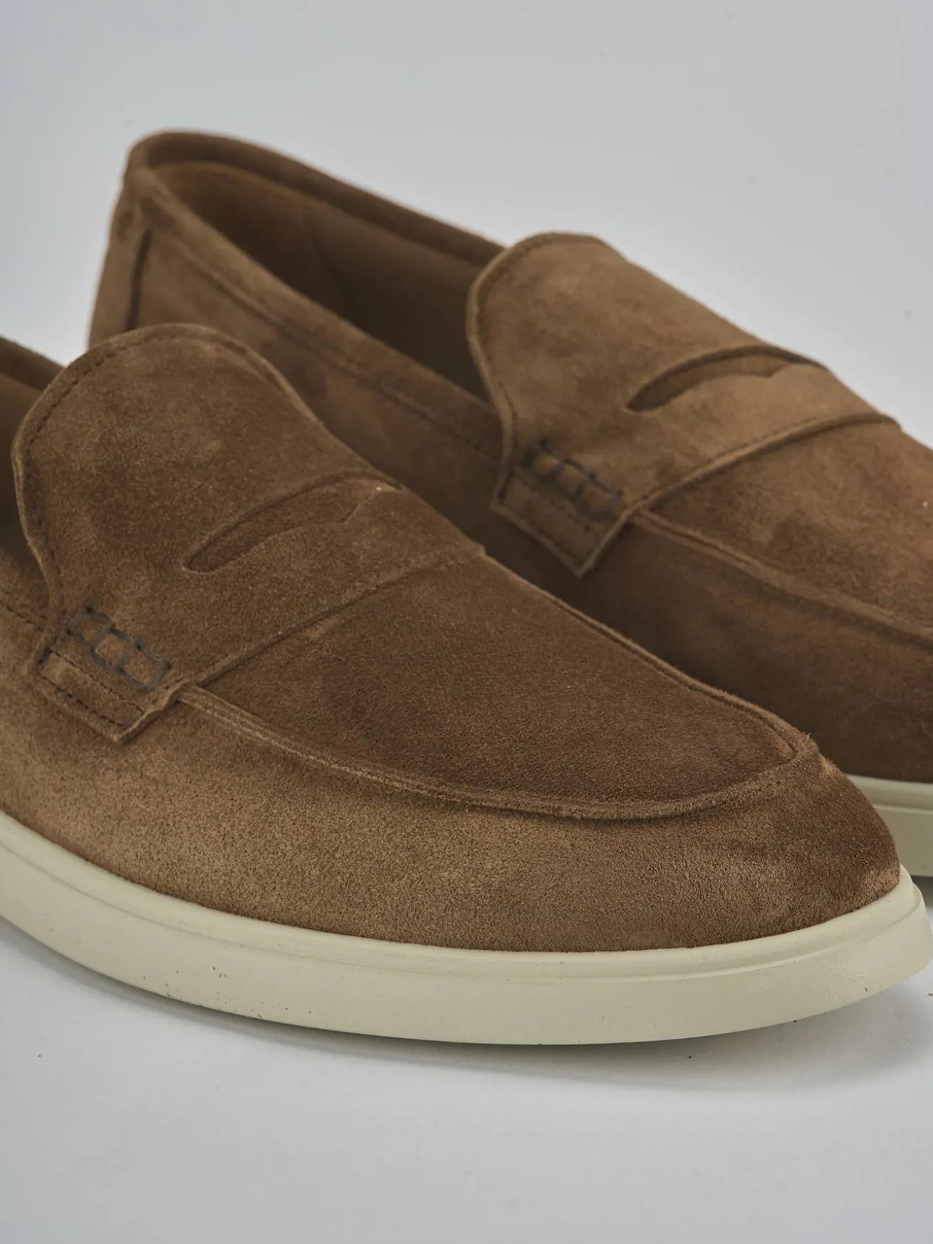 Mocassini camoscio marrone