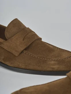 Mocassini camoscio marrone