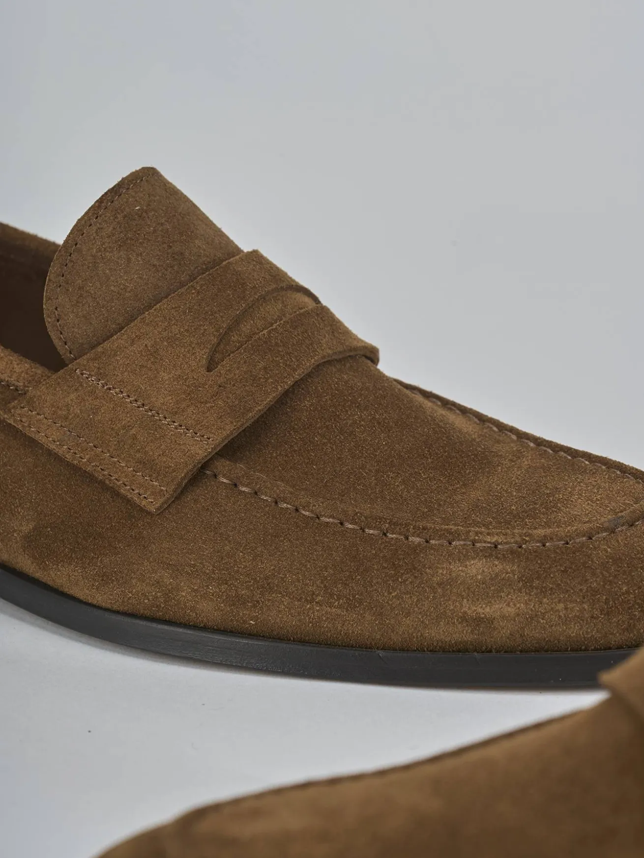 Mocassini camoscio marrone