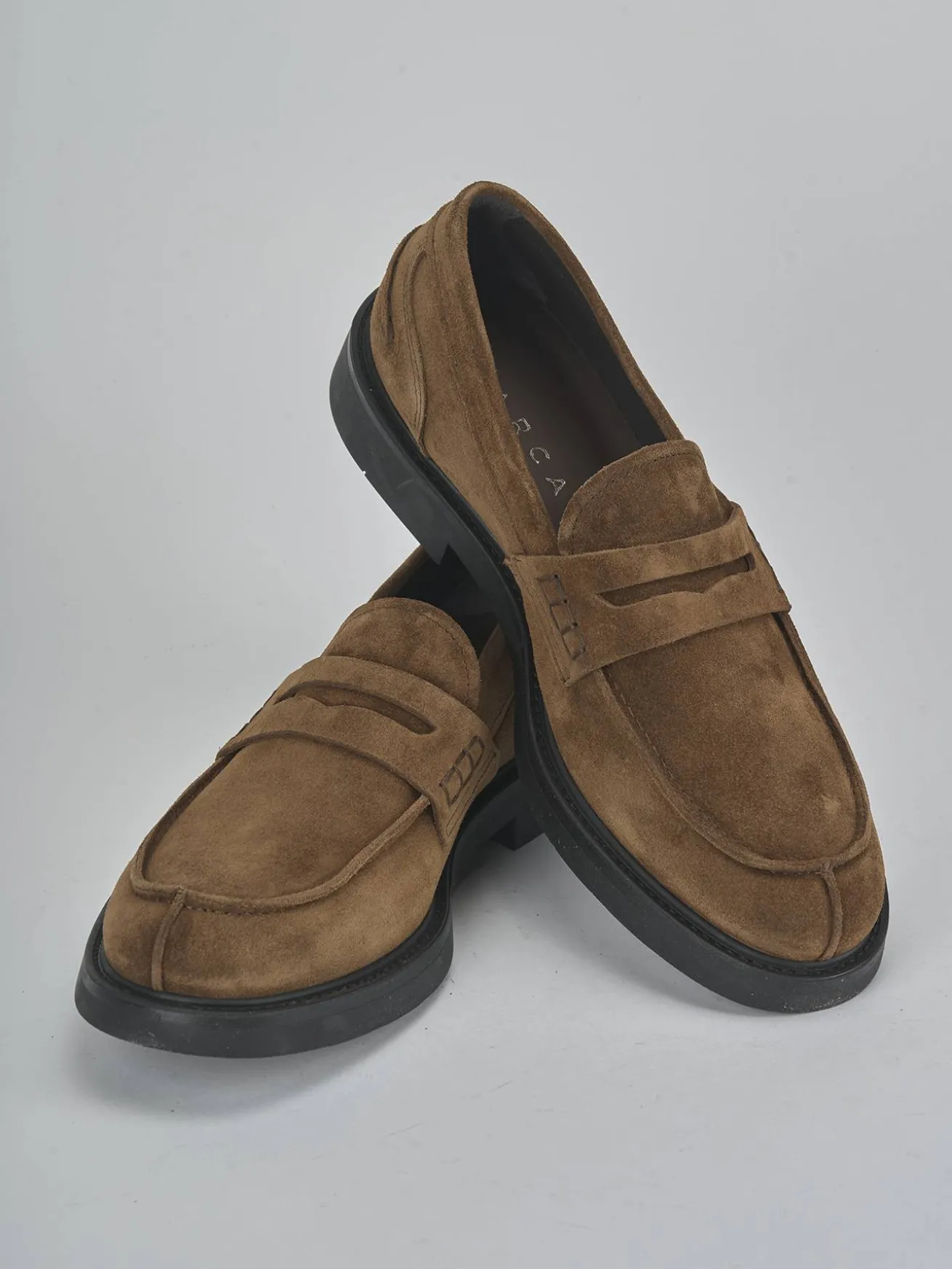 Mocassini camoscio marrone