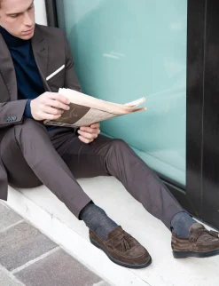 Mocassini camoscio testa