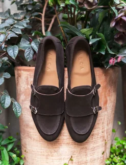 Mocassini camoscio testa