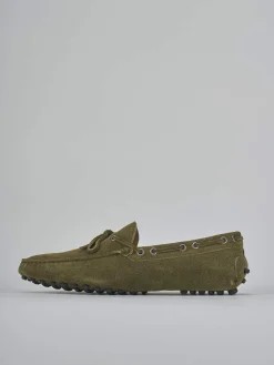 Mocassini camoscio verde