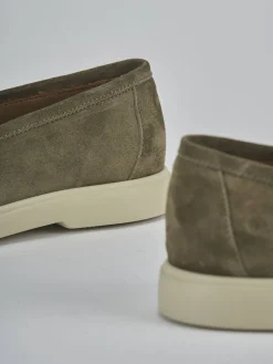 Mocassini camoscio verde