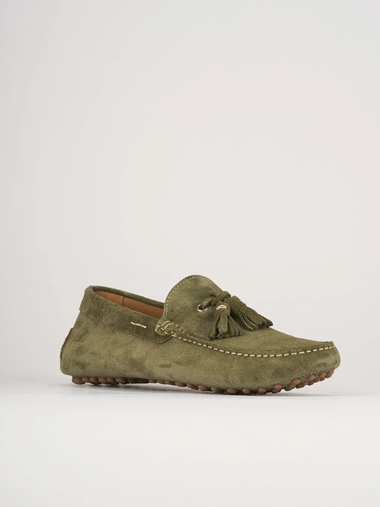 Mocassini camoscio verde