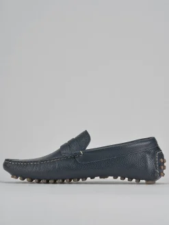 Mocassini pelle blu