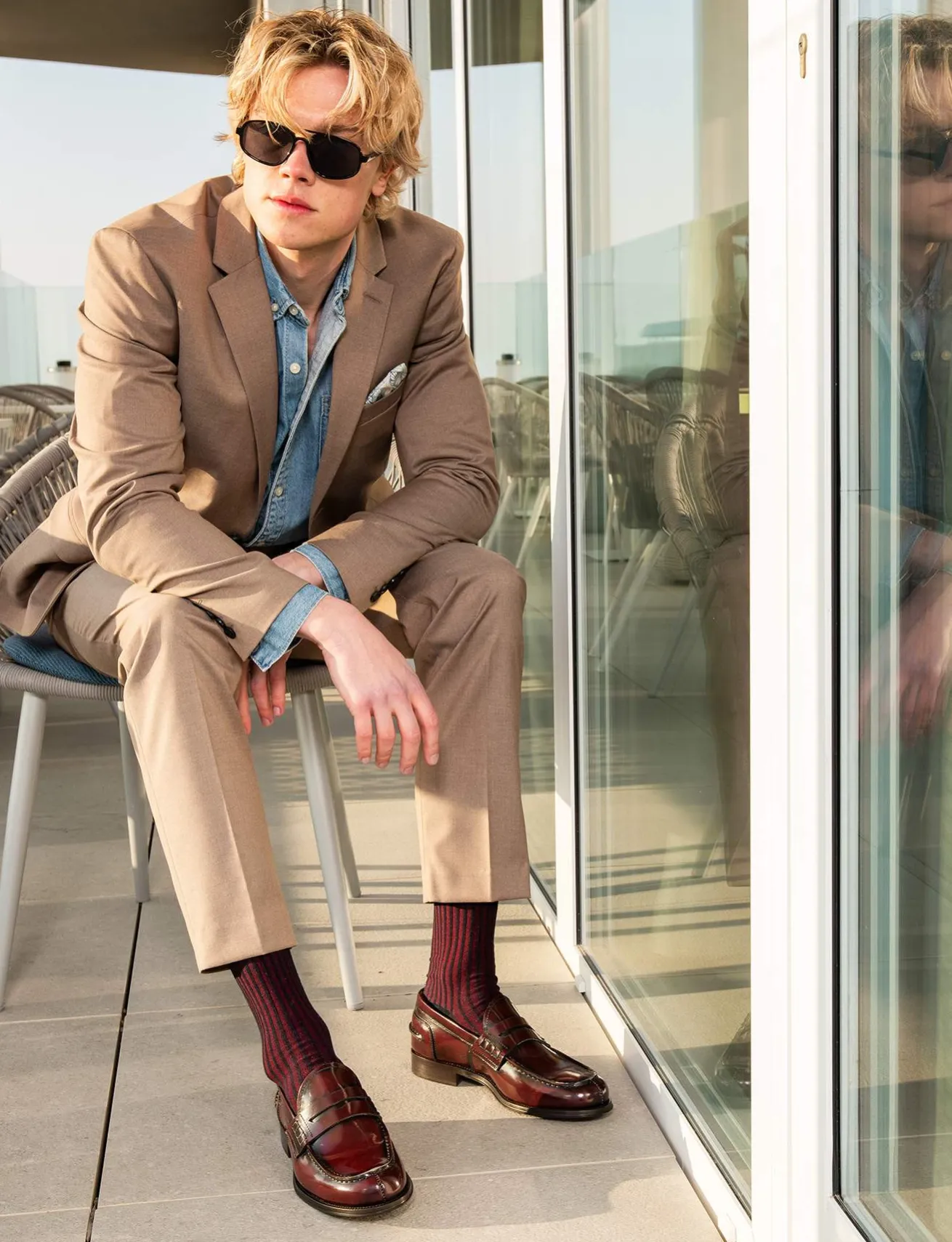 Mocassini pelle bordo'