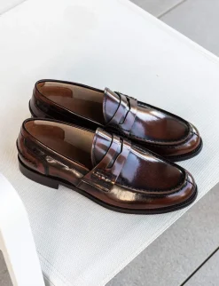 Mocassini pelle bordo'