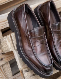 Mocassini pelle testa