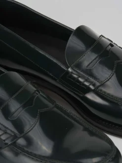 Mocassini pelle verde