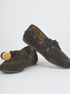 Mocassini tacco 1cm camoscio testa