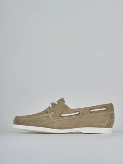 Mocassini tacco 1cm camoscio beige