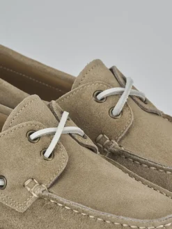 Mocassini tacco 1cm camoscio beige