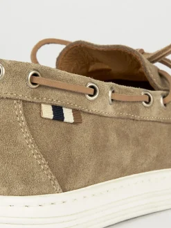 Mocassini tacco 1cm camoscio beige